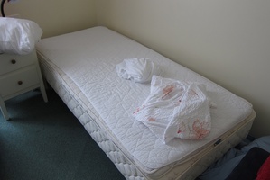 Unmade Bed at Gamla Guesthouse